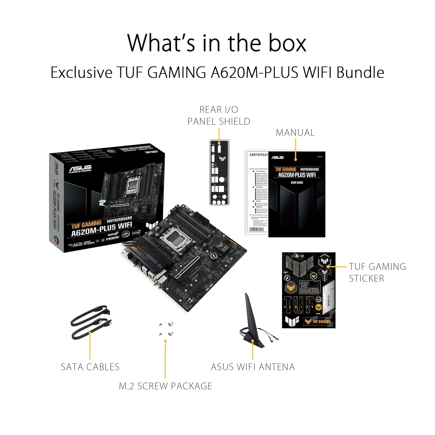 Asus TUF Gaming A620M-Plus WIFI Motherboard - Image 3